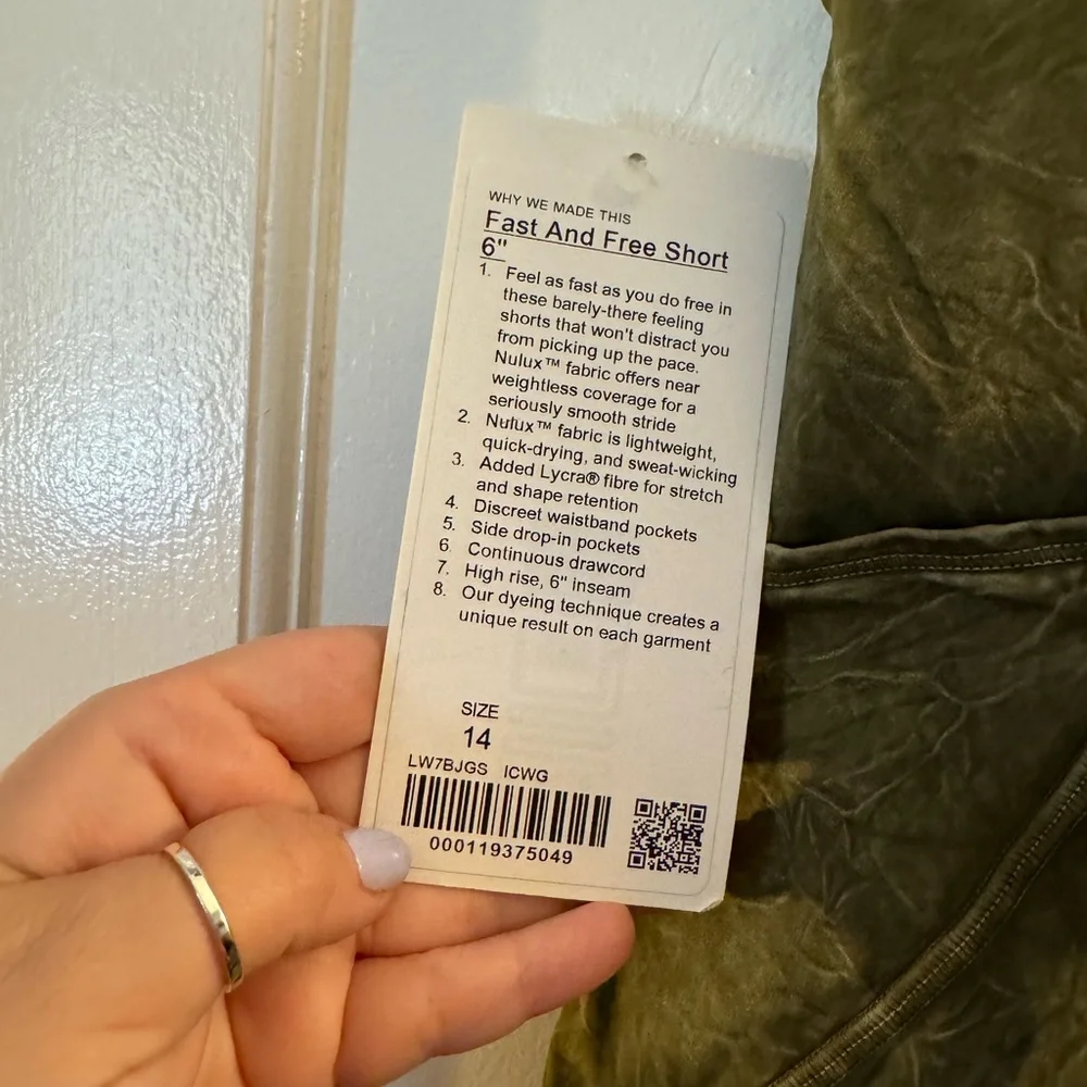 lululemon athletica Olive Green Bike Shorts Size 14
